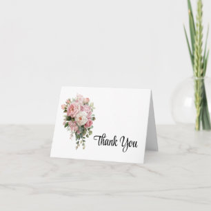Tarjeta de nota de agradecimiento floral