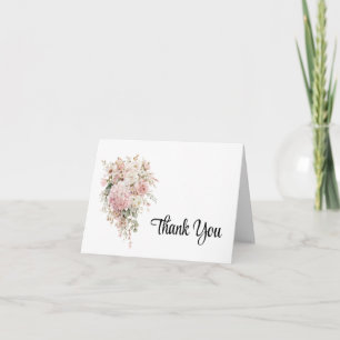 Tarjeta de nota de agradecimiento floral