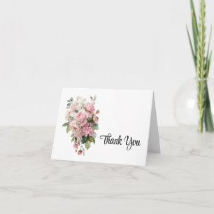 Tarjeta de nota de agradecimiento floral