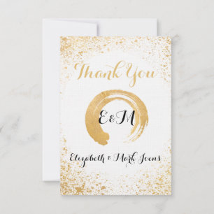 Tarjeta de nota de agradecimiento 'Gold Leaf Spry'
