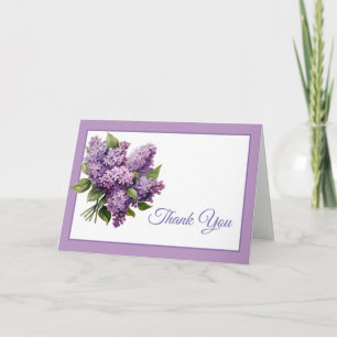 Tarjeta de nota de agradecimiento Lilas
