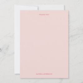 Tarjeta de nota de agradecimiento minimalista