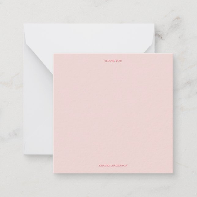 Tarjeta de nota de agradecimiento minimalista (Anverso)