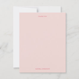 Tarjeta de nota de agradecimiento minimalista