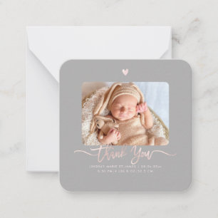 Tarjeta de nota de agradecimiento para Baby Shower