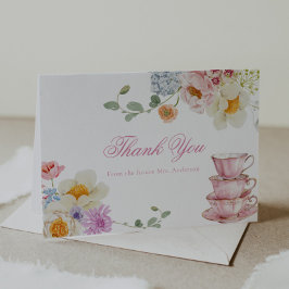 Tarjeta de nota de agradecimiento para el Fiesta d