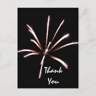 Tarjeta de nota de agradecimiento para Fireworks