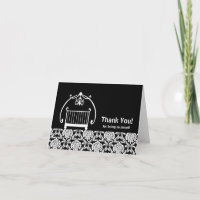 Tarjeta de nota de agradecimiento para la cuna de 