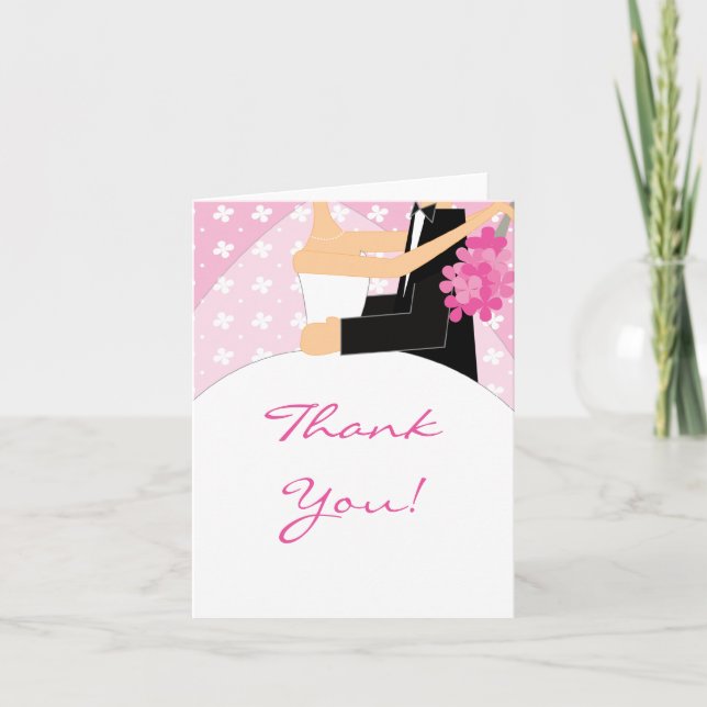 Tarjeta de nota de agradecimiento para la novia fl (Anverso)