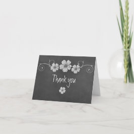 Tarjeta de nota de agradecimiento para pizarra de 