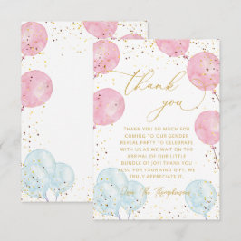 Tarjeta de nota de agradecimiento para Revelación 