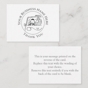 Tarjeta de nota de agradecimiento para servicios d