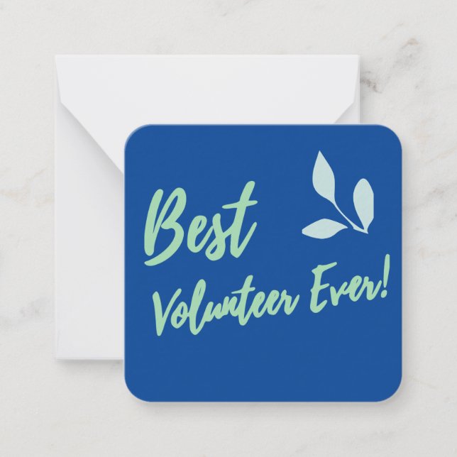 Tarjeta de nota de agradecimiento para voluntarios (Anverso)