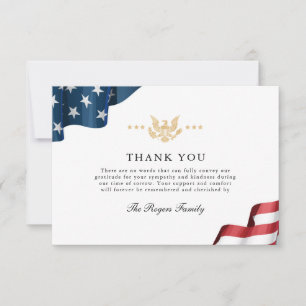 Tarjeta de nota de agradecimiento Patriot Flat