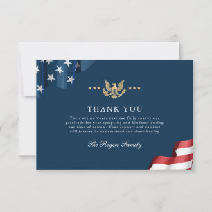 Tarjeta de nota de agradecimiento Patriot Flat