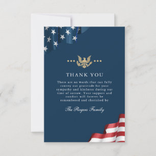 Tarjeta de nota de agradecimiento Patriot Flat