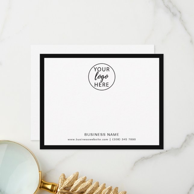 Tarjeta de nota de agradecimiento personalizada co (Anverso/Reverso In Situ)