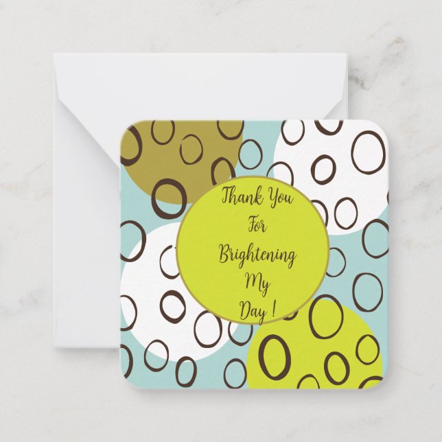 Tarjeta de nota de agradecimiento por iluminar mi  (Anverso)