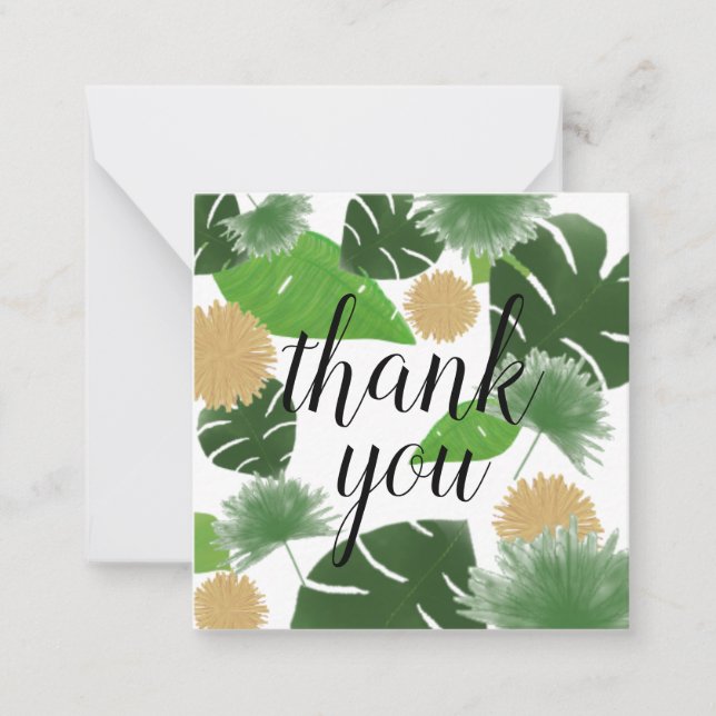 Tarjeta de nota de agradecimiento por impresión de (Anverso)