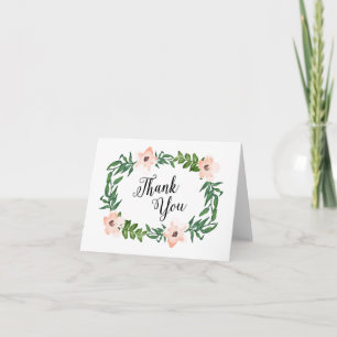 Tarjeta de nota de agradecimiento Vines románticas