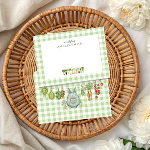 Tarjeta de nota de agricultores frescos cultivados