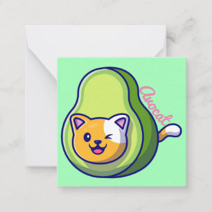 Tarjeta de nota de aguacate