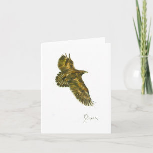 Tarjeta de nota de águila dorada