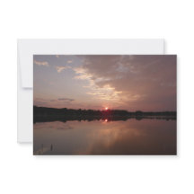 Tarjeta de nota de amanecer y nubes, perspectiva