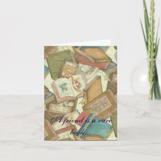 Tarjeta de nota de amistad para libros raros (Anverso)