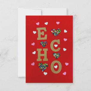 Tarjeta de nota de amor ECHO