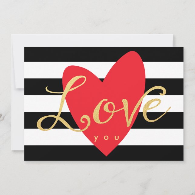 Tarjeta de nota de amor en blanco moderna (Anverso)