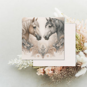 Tarjeta de nota de amor para caballos