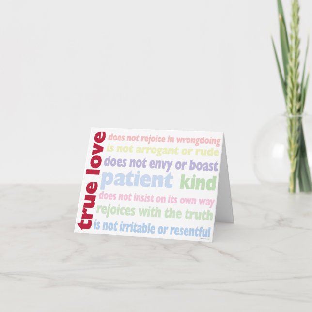 Tarjeta de nota de amor verdadera (Anverso)