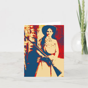 Tarjeta de nota de Annie Oakley Oil Grunge