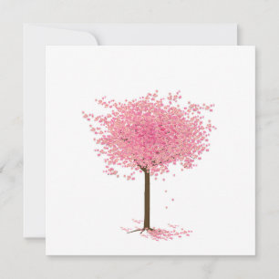 Tarjeta de nota de árbol de cerezo