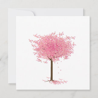 Tarjeta de nota de árbol de cerezo