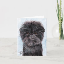 Tarjeta de nota de arte Affenpinscher Dog