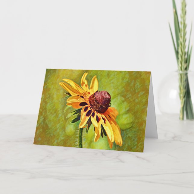 Tarjeta de nota de arte Black Eyed Susan Wildflowe (Anverso)