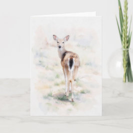Tarjeta de nota de arte con estilo de acuarela de 