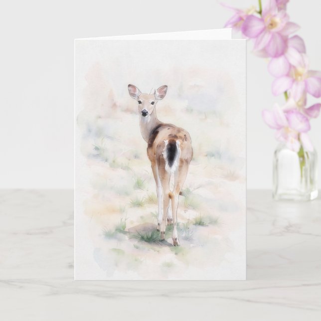 Tarjeta de nota de arte con estilo de acuarela de  (Orquídea)