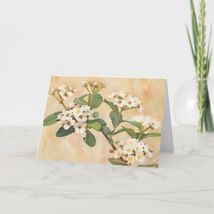 Tarjeta de nota de arte con estilo vintage de flor