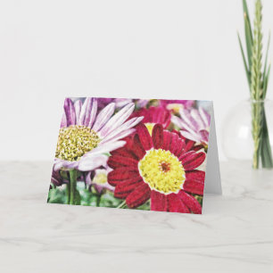 Tarjeta de nota de arte Daisy Style