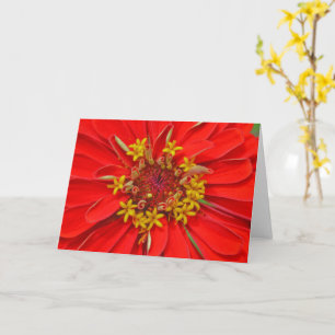 Tarjeta de nota de arte de cierre de flores de zin