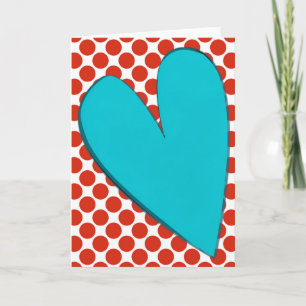 Tarjeta de nota de arte de corazón lindo estilo re