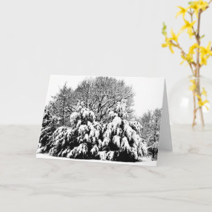 Tarjeta de nota de arte de escena de invierno de á