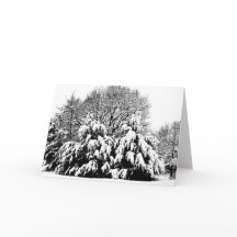 Tarjeta de nota de arte de escena de invierno de á