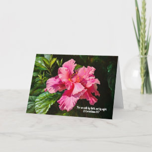 Tarjeta de nota de arte de flor color rosa Bonito