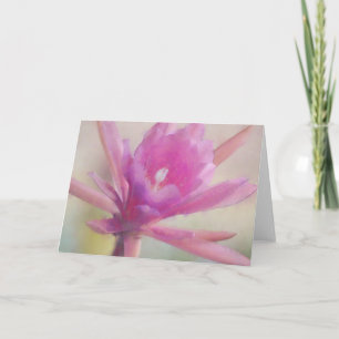 Tarjeta de nota de arte de flor de cactus de Navid