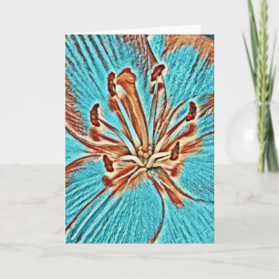 Tarjeta de nota de arte de florecimiento de flores
