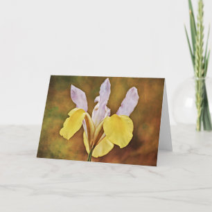 Tarjeta de nota de arte de flores Iris holandesa r